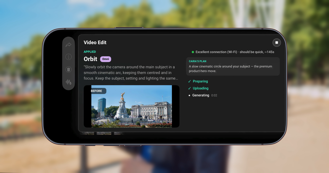 Caira's Plan — preparing, uploading, generating