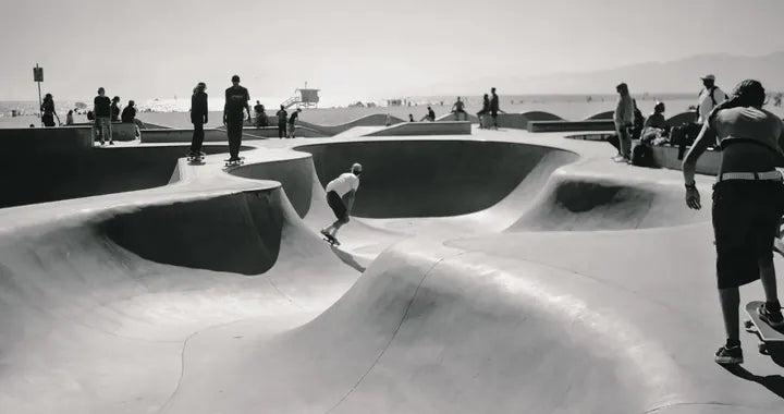 Skate park photographed on Caira in the Black & White style