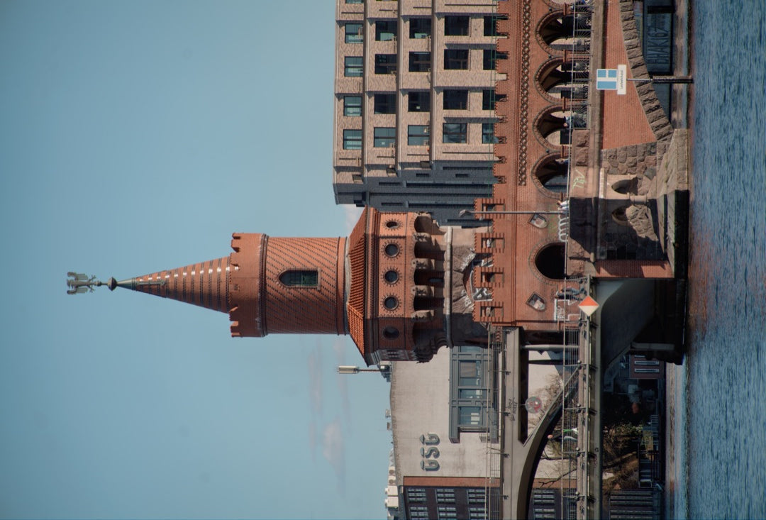 Brick turret of the Oberbaum Bridge in afternoon light — captured with Caira